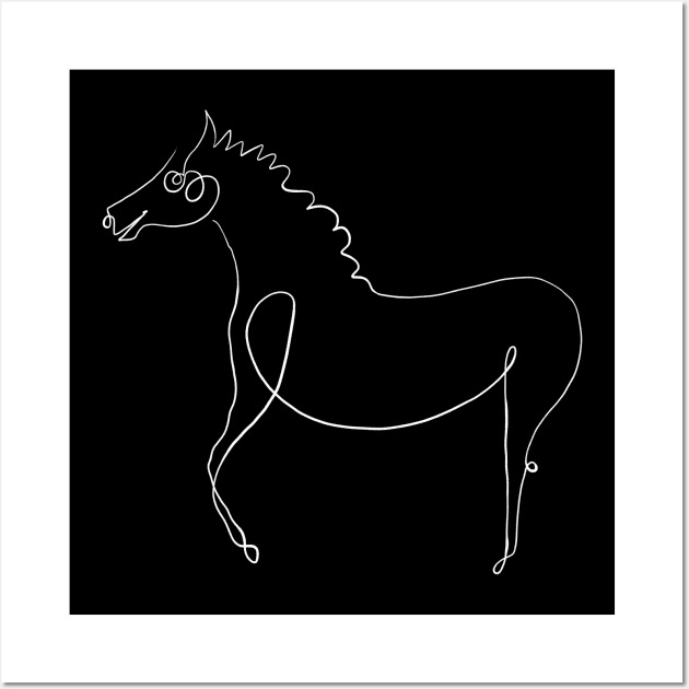 Picasso Line Art - Horse Wall Art by shamila